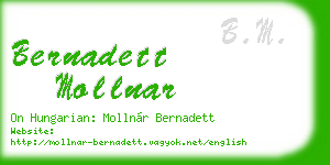 bernadett mollnar business card